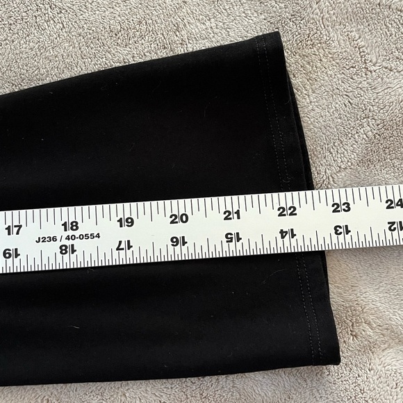 Eileen Fisher Black Jersey Knit Long Sleeve Shift Dress size M Minimalist - Picture 13 of 14